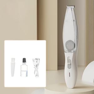 TEMU 강력한 흡입 진공 기능이 있는 무선 개 발 트리머, 자동 헤어 수집, USB 충전식, 저소음, 소형 및 대형견, 고양이용 펫 그루밍 도구, 인체공학적 디자인, 내구성 있는 구조, 애완동물 그루밍 도구