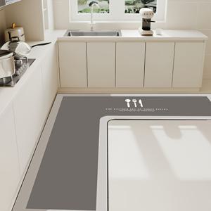 TEMU 120x120cm L자형 미끄럼방지 규조토 주방 매트, 기름과 물 흡수 부드러운 폴리에스터 섬유, 모던 기하학적 디자인, 손세탁 쉬움, 현대 주방에 적합, 홈 데코, 내구성 있는 기능성 매트, 주방 애호가를 위한 필수 아이템, 기능적 러그,모던 디자인,기하학적 패턴,미끄럼 방지 표면,손세탁 가능한 매트,오일 흡수 매트,홈 셰프,실용적인 가정주부