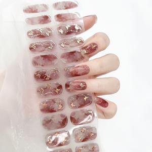 TEMU 패션 노베이크 젤 네일 스티커, 나비 호일 네일 아트 키트, 여성용, 여행과 파티에 완벽, 램프 필요 없음