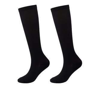 TEMU 여성용 압박 양말 2켤레, 블랙 JK 스타킹과 신발이 포함된 여름철 이하형, EXOTIC THIGH HI 소크스와 엑스트라 롱 사이즈의 얇은 케이블 무릎 장갑대나무 다리지지 양말, 편안한 착용감을 위한 Hand Wash Only, 캐주얼룩에 어울리는 패션 호시러리