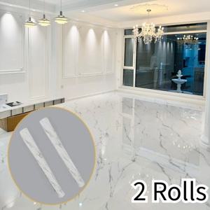 TEMU 2롤 두꺼운 미끄럼방지 비닐 바닥재 방수 접착식 3D 질감 탈부착 가능 자가 접착 바닥 타일 - 베이지, 그레이, 블랙, 화이트 우드 그레인 디자인 | 대형 23.62