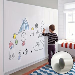 TEMU 무정전 접착제, 거실·침실·사무공간에 적합한 화이트보드형 벽스티커 - 홈오피스용, 재사용 가능한 PVC 필름, 청소하기 쉬운 현대식 월데코, 학생과 직장인을 위한 탈부착이 쉬운 DIY 디자인 문양