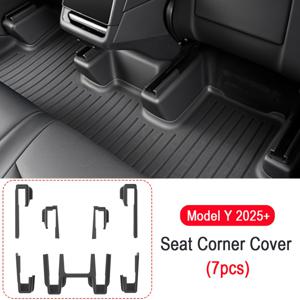TEMU USVOTOV 2025 테슬라 모델 Y 준파이어 시트 슬라이드 레일 보호대 - 안티킥 내구성 플라스틱 언더시트 커버, 쉬운 설치용 무필 디자인, 스크래치 및 유출 방지, 전면 및 후면 시트 코너 가드(2025년형 모델), 차량 인테리어 액세서리, 고급 소재