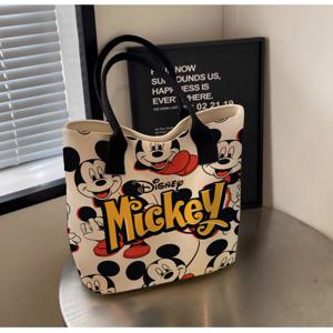 TEMU 디즈니 카툰 미키 | 스티치 여성용 가방, 대용량 패션 핸드헬드 쇼핑 토트 숄더 퍼스, 외출, 여행, 휴가에 적합, 휴가 액세서리, 쇼핑 가방, 카툰 프린트, 장난기 넘치는 디자인, 캔버스 가방, 핸드헬드 퍼스, 넉넉한 토트, 캐주얼 외출, 디즈니 팬을 위한 선물
