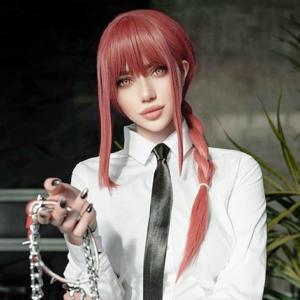 TEMU 여성용 롱 핑크 코스프레 가발 - 싱글 도트 브레이드가 있는 합성 애니메이션 가발, 할로윈, 코스프레, 애니메이션 컨벤션을 위한 자연스러운 룩 - 쉬운 관리 및 오래 지속되는 헤어스타일, 할로윈 의상, 섬세한 디자인, 안전한 착용감, 컨벤션 참석자