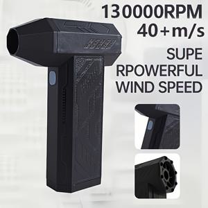 TEMU 휴대용 터보팬 제트 블로워 - 130,000 RPM 고속 - 자동차 눈 제거기 & 바람 쓸개, 4단계 조절 가능한 터보젯 팬, Type-C 충전, 트럭, , RV, 보트, ATV 겨울 청소 도구|차량용선풍기