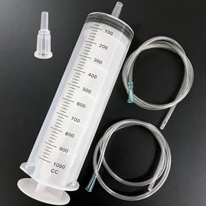 TEMU 대용량 주사기 타입 오일 펌프, 500ml/100ml + 2 x 1m 호스 포함, 엔진 오일/가솔린 흡입 및 충전용 재사용 가능, 탱크/기어박스/변속기 유체 보호, 기어박스 오일 전환,변속기 유체 펌프,유연한 호스 펌프,컴팩트 디자인,고용량 펌프,누수 방지 디자인,다목적 펌프,액체 전송 펌프,DIY 자동차 정비