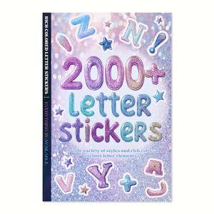 TEMU 2000+개 알파벳 스티커 - 글리터 파스텔 & 네온 색상, 반짝이는 글자, 숫자, 기호, 하트, 별, 리본이 있는 자체 접착 광택 종이 - 스크랩북, 정크 저널, 선물 장식용 - 여성, 스크랩북 용품에 적합