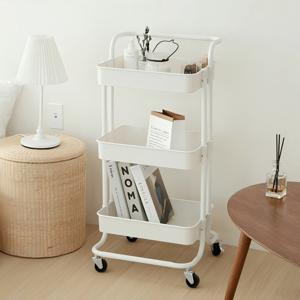 TEMU 이동식 선반 핸드 트롤리 3단