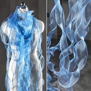 TEMU 1롤/10야드 6cm 폭의 머메이드 물 파도 리플스 시모니 물고기 꼬리 원단 헤어 액세서리 액세서리 보우 넷 젤리피시 램프 장난감 케이크 포장 리본 DIY 레이저 그라디언트 레이스 장식 액세서리