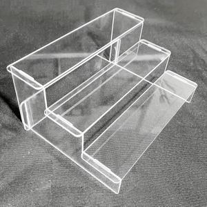 TEMU 3단 투명 아크릴 디스플레이 스탠드 - 모던 디자인, 3개의 독립적인 칸막이, 고탄성 소재, 피규어, 미니 조각상, 모델 세트, 미스터리 박스 및 수집품에 적합, 튼튼한 두꺼운 하중 지지 구조