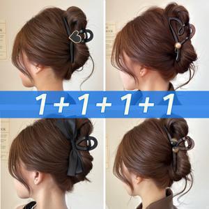 TEMU 4P세트 13cm 빅사이즈 왕 헤어 집게핀 대형 올림머리 반묶음 머리집게 머리핀 여성|빅사이즈