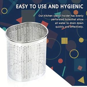 TEMU 1pc 젓가락 케이지, 스테인레스 스틸 식기 거치대, 벽걸이 무드리븐 드레인 랙, 고급 젓가락 거치대, 젓가락 드레이너 도구용, 식음료 서비스 장비 및 용품