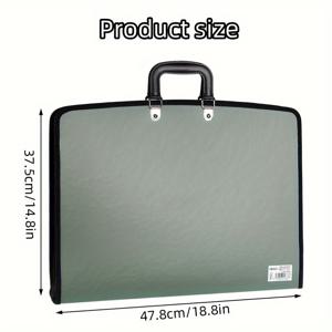 TEMU 코베스트 A3 클래식 스타일 대용량 아트 가방, 학생 및 사무실 사용을 위한 PP 케이스 소재로 확장 가능한 아코디언 파일 정리함