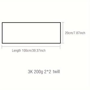 TEMU 3K 200g 능직 탄소 섬유 직물 시트 메쉬, 20cm 폭, 흑색 산화물 외부 마감