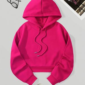 TEMU 여성용 녹색 후드 반팔 풀오버 드로스트링 포함 - 가을과 겨울을 위한 캐주얼, 따뜻하고 세련된 스타일, 캐주얼 착용|후드 풀오버| 편안한 핏, 스웨터 후디