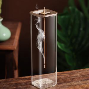 TEMU 모던 글라스 향로 홀더, 분리형 디자인: 1.0mm~3.0mm 향봉 적합, 세척 용이, 무취, 명상, 요가, 스파룸 및 홈 데코에 이상적