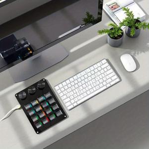 TEMU 16키 USB 사무용 키보드 (PS 단축키 복사 & 붙여넣기, 볼륨 조절, 언어 설정 조절 가능) - Windows 10 호환, 컴퓨터용 USB 키보드, 컴퓨터 키보드, 인체공학적 디자인, 내구성 좋은 구조