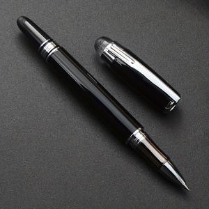 TEMU 블루 플래닛 디자인의 인체공학적 럭셔리 블랙 서명 펜 - 일상 사무용 파인 포인트 롤러볼 만년필