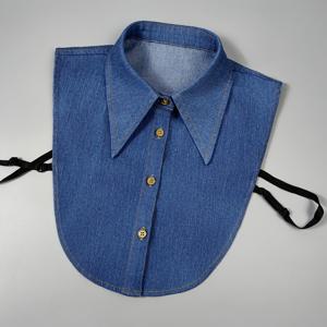 TEMU 1개 남녀공용 칼라 칼라 - 조절 가능한 스트랩, 클래식 화이트/블랙/다크 브라운/블루/그레이 - 재킷, 블라우스, 스웨터용 세미셔츠 칼라 - 바로 착용 가능한 쉬운 부착 칼라 (재봉 불필요)