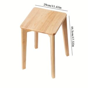 TEMU 1개 모던 스툴 - 자연스러운 나무 마감의 쌓을 수 있는 원형 나무 스툴, 내구성이 뛰어난 단단한 나무 구조, 거실, 식당 또는 홈 오피스에 적합 - 간편한 조립, 거실용 스툴, 식당 가구