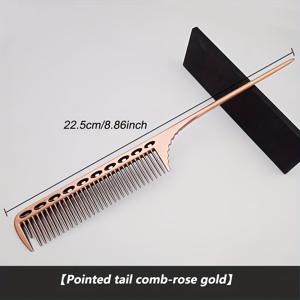 TEMU 1개 스테인리스 스틸 헤어 콤 스타일링 콤 헤어드레싱 콤 헤어 커팅 콤 알루미늄 안티-스태틱 스타일링 콤 뷰티 헤어드레싱 도구