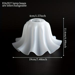 TEMU 아크릴 꽃 램프 쉐이드 액세서리 로맨틱한 꽃 디자인 핑크, 보라, 파랑, 흰색 4가지 색상, 부드럽고 세련된 질감 E26, E27 램프 헤드 테이블 램프 벽 램프 천장 램프 바닥 램프 조명 램프 쉐이드 교체, 다양한 방 유형에 적합