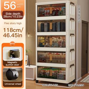 TEMU 골든 핸들을 장식한 클래식 스타일 플라스틱 보관함 - 다목적 주방, 장난감, 스낵 조직자, 접이식, 설치 필요 없음, 현대적인 집 장식, 주방 보관 솔루션 | 클래식 스타일 캐비넷 | 내구성 있는 플라스틱 재질, 보관함, 침대 아래 보관함