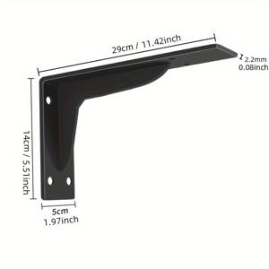 TEMU 2개 탄소강 헤비듀티 삼각 지지 브래킷, 400파운드 하중 용량, 벽 부착용 90° 직각 안정 디자인, 책상 선반 TV 캐비닛 걸이, 간격 50cm 이하