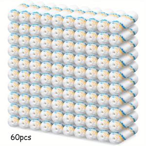 TEMU 60개 초미세 섬유 페인트 롤러 키트, 문, 장식, 가장자리, 건축 리모델링, 벽면 도장 등에 적합