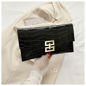 TEMU 1개 우아한 여성 클러치 파우치 - 합성 가죽 핸드백, 안전 잠금장치 포함, 사무실/파티/일상용 - 블랙, 골든, 화이트 색상, 내구성 & 세탁 쉬운 여성 이브닝백, 파티 액세서리, 고급 디자인, 텍스처 마감, 스타일리시 액세서리, 고품질 마감, 패션 핸드백, 전문가용 여성 필수품