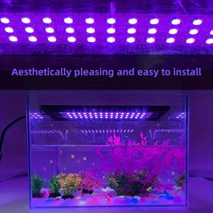 TEMU 지능형 RGB 수족관 조명, 조절 가능한 스탠드, 4가지 스마트 조명 모드, USB 전원, 벽걸이형, 2.59인치-18.74인치 크기, 아름다운珊瑚 및 식물 디자인, 수족관 강화, 쉬운 설치 및 수중 분위기, 수중 조명 | 아름다운 수족관 조명 | USB 전원 램프, 수족관 장식