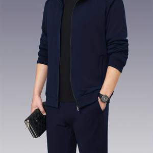 TEMU 남성용 봄/가을 신상 캐주얼 지퍼업 스웨트셔츠 스포츠웨어 세트