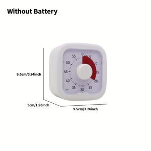 TEMU 1개 모던한 사각형 2-in-1 다기능 알람시계/타이머, 핑크·화이트·블루 컬러옵션 - 기숙사&홈용|시계|타이머