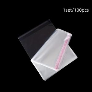 TEMU 1세트/100개, 자체 접착 보석 디스플레이, 투명 선물 가방, 네일 아트 디스플레이 포장 용품