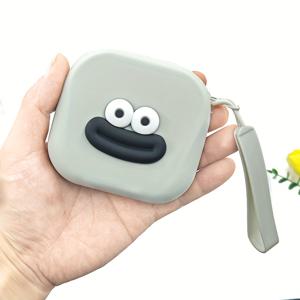 TEMU 귀여운 만화 캐릭터 손목 지갑, 지퍼 잠금이 있는 내구성 있는 실리콘 동전 지갑, 매일 사용하기에 부드럽고 휴대하기 편리한 다양한 색상 (분홍색, 보라색, 파란색, 녹색, 노란색), 귀여운 지갑