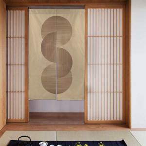 TEMU 1개 일본 스타일 도어 커튼 - 추상 기하학 원 패턴, 34x56인치, 욕실/침실/주방용 차광 리넨 소재, 클래식 홈 데코 & 휴가 장식, 감성, 질감 있는 디자인