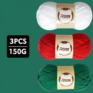 TEMU [ 3pcs 세트 ] 150G 조합 Morandi 멀티 컬러 야르 세트, 2Mm 두꺼운, 할로윈 DIY 수공예 창의적인 선물, 크로셰 모자, 옷, 스카프, 담요, 장갑 및 작은 수공예 프로젝트에 적합, 유화 제작을 위한 DIY 재료 팩도 포함됩니다.