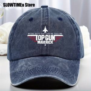 TEMU 1개 빈티지 워시드 베이스볼 캡 - 다크 그린 TOP GUN MAVERICK 그래픽 & 전투기 디자인, 조절 가능한 스트랩, 가벼운 통기성 레트로 커브드 브림 모자, 캐주얼 및 휴가용 편안한 헤어웨어