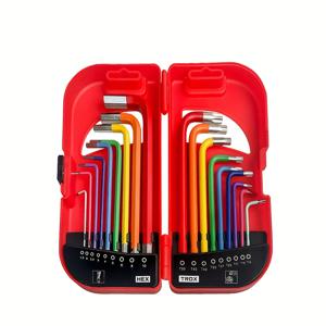 TEMU 9개/18개 컬러 볼 헤드 렌치 세트, 육각 L형 렌치 키트 (볼 헤드 및 연장 포함), 중-긴 사이즈, 내구성 강한 소재, 정밀 스크루드라이버 키트 - 산업 건설, 홈 개선, 기계 장비, 자동차 수리용