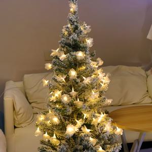 TEMU 59.06/118.11인치 이중층 광섬유 꽃 LED 스트링 조명, 따뜻한 빛 효과 | 로맨틱 조명 장식 | 실내 정원, 발코니, 축제 결혼식, 크리스마스 및 파티에 적합