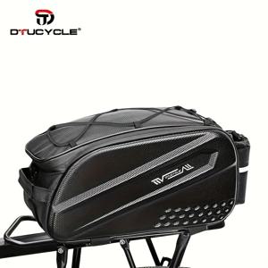 TEMU 헤비듀티 자전거 백팩 - 대용량 하드 쉘 바이크 랙백, 안전한 커뮤터 사이클링 가방, & 헬멧용 마운틴바이크 후면 랙백 - 사이클링 액세서리 (블랙), 야외 라이딩, 세련된 디자인, 튼튼한 구조, 아웃도어 어드벤처러|자전거헬멧