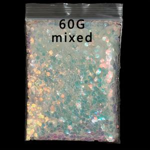 TEMU 60g 혼합 글리터 플레이크, 레진 공예용 - 머그컵 및 휴대폰 케이스 장식에 완벽한 DIY 에폭시 아트 소품