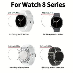 TEMU 삼성 워치 8/8 클래식용 4팩 강화유리 스크린 보호기 (40/44/46/47mm) - 9H 경도, 쉬운 설치, HD 선명도, 스크래치 방지, 지문 방지