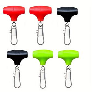 TEMU 낚시 액세서리 평평한 배 매달린 플로트, ABS 소재, 배터리 필요 없음, 부활절 선물, 빨강, 녹색, 검정 - 스테인리스 스틸 커넥터, 부드러운 드리프트 낚시에 적합한 고감도 낚시 플로트 커넥터, 엉킴 방지, 해양 낚시 및 루어 낚시에 적합한 밝은 색상