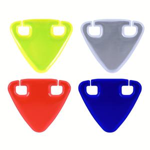 TEMU 4개 자전거 반사판 - 배터리 불필요, 야간 주행용 안전경고 스티커 - 내구성 있는 소재의 삼각형 비상충돌방지 반사판, 설치가 쉬움 (자전거 시트에 걸기만 하면 됨), 고가시성 반사물체, 장기 지속식 반사판, 반사데칼, 사이클링 애호가를 위한 도심 사이클러