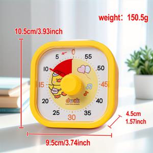 TEMU 【조용한 타이머】창의적인 디자인 카툰 토끼 타이머, 원터치로 벨소리 끄기, 간편하고 편리함, 학생, 피트니스, 요리, 사무실, 야외 캠핑에 적합한 필수 카운트다운 타이머. AA 배터리 2개 사용