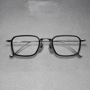 TEMU FYTOO 남성용 레트로 스퀘어 안경 - 초경량 티타늄 프레임, 비정형 빈티지 스타일 비즈니스 & 캐주얼·포멀 - 생일, 크리스마스, 발렌타인데이 선물 추천 - 일상 및 특별한 날을 위한 클래식 디자인, 내구성 강화, 세련된 프레임, 전문가용