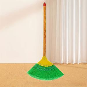 TEMU 2025 야외 빗자루, 강화된 손잡이, 확장형 정원 빗자루, 굽힐 필요 없음, 내구성 강한 가정용 빗자루, 젖은/마른 낙엽, 잔해, 진흙 청소용 - 정원, 파티오에 적합, 주부를 위한 이상적인 청소 도구