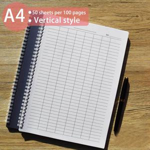 TEMU 개인 및 소규모 비즈니스 재무 추적을 위한 A4 사이즈 대형 노트북, 가정 사무실 지출 기록 및 기업 지불 및 영수증 관리에 이상적